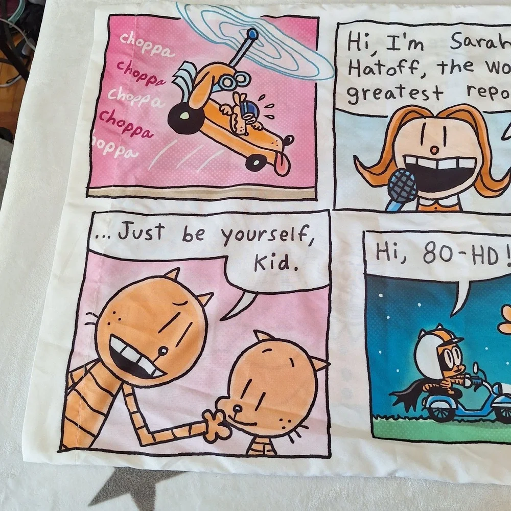 2021 Dog Man Supa Buddies‎ Pillowcase Jay Franco Comic 29.5x19.5 Inches Standard